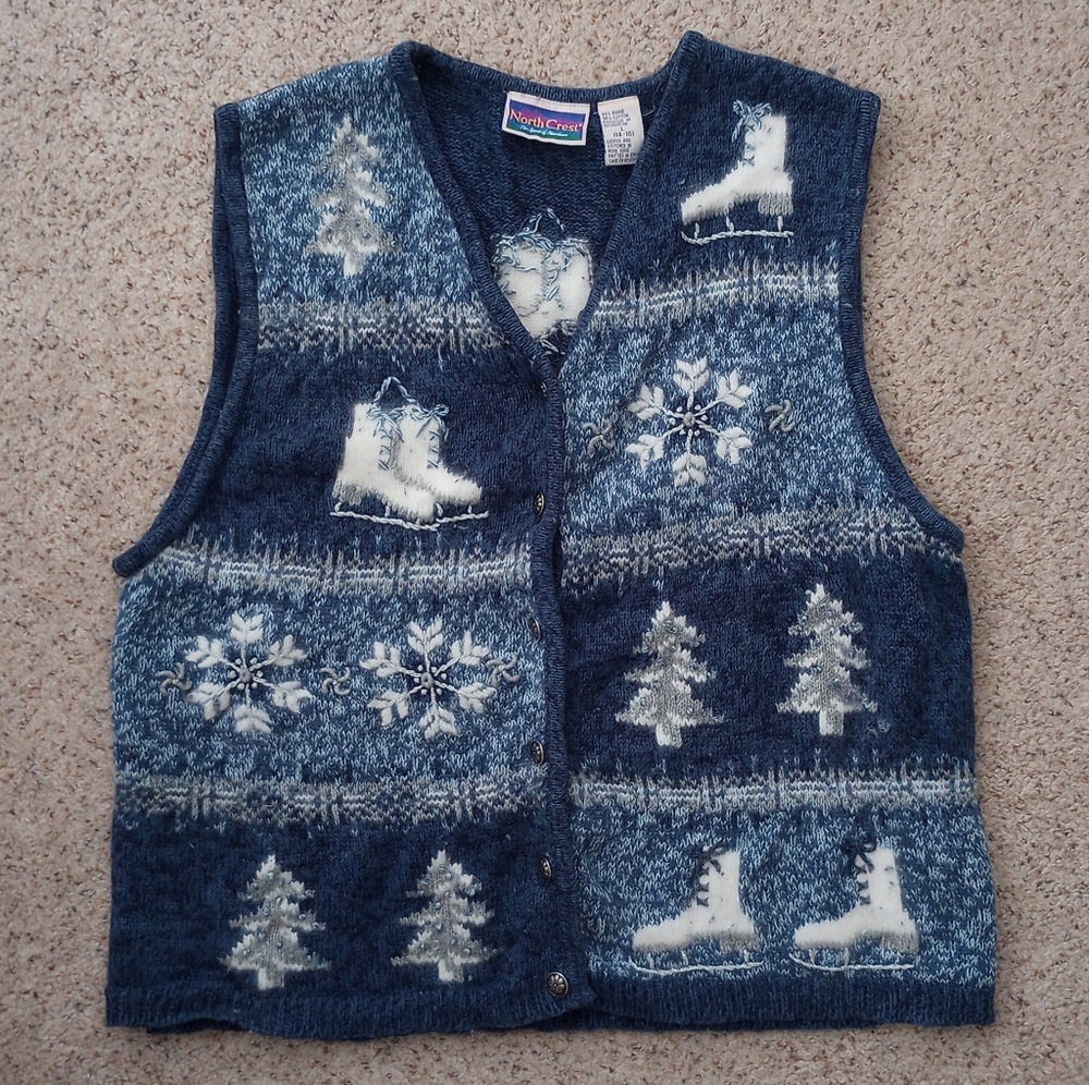Vintage North Crest Christmas Vest